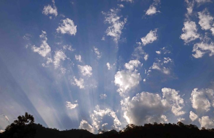 Sun setting behind Doi Chiang Dao
