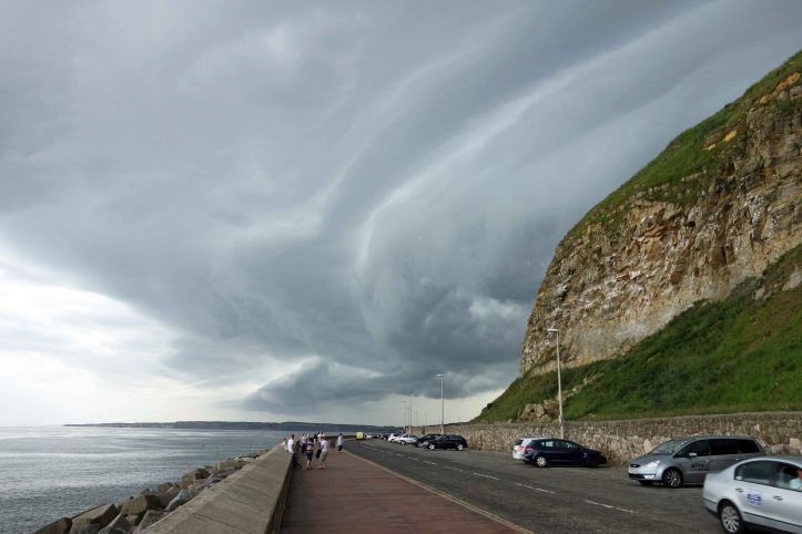 Marine Drive, Scarborough with dramatic clouds