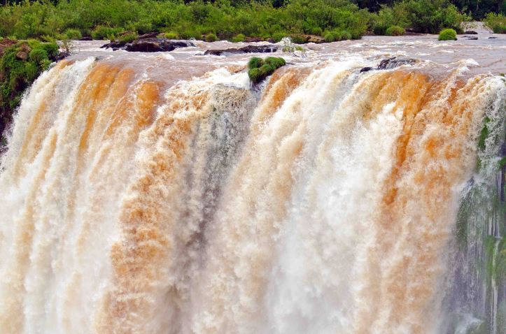 Iguazu Falls in full spate from the Argentinian side